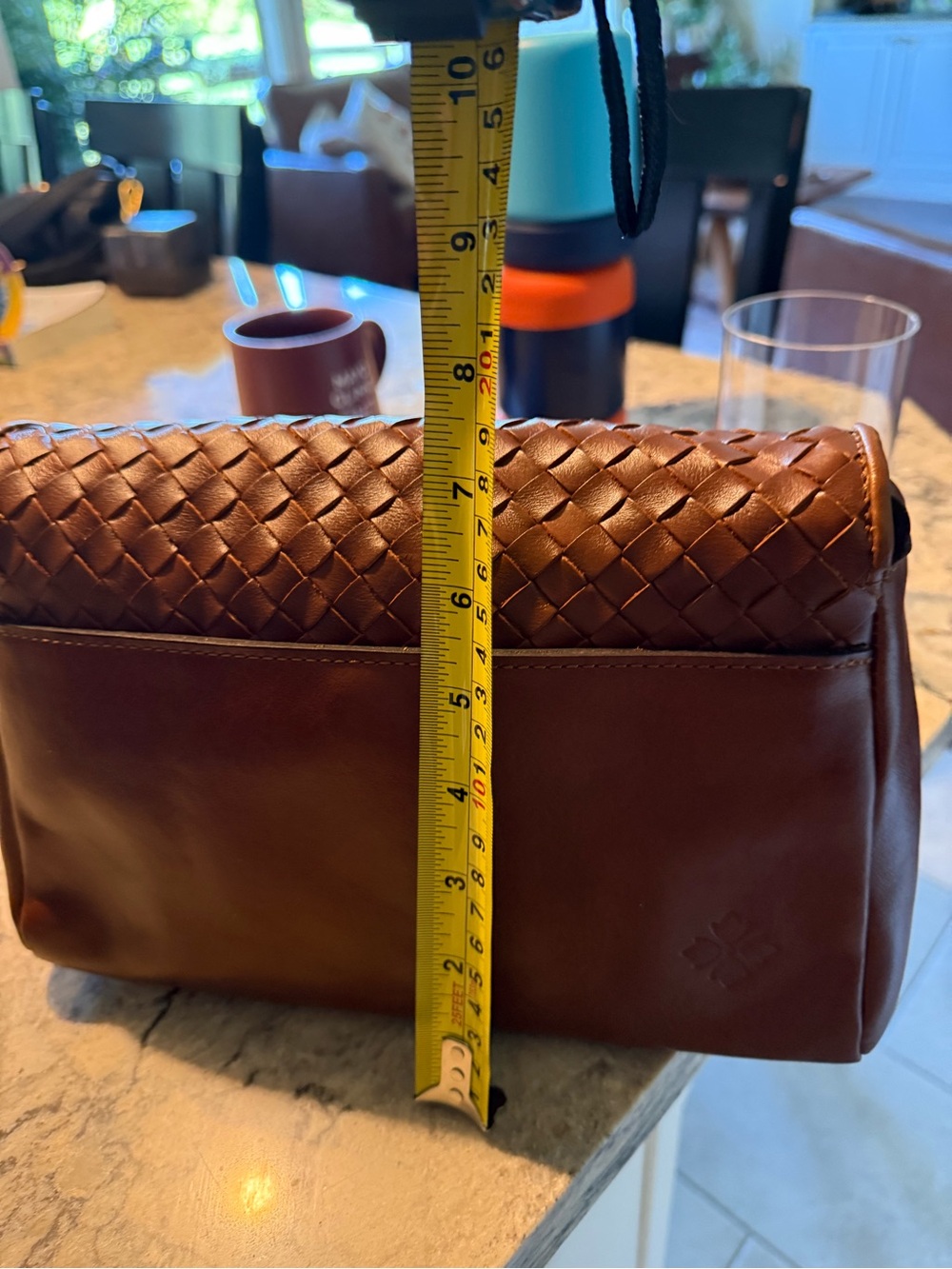 Patricia Nash Chestnut Braided Leather Shoulder Bag - Picture 12 of 13
